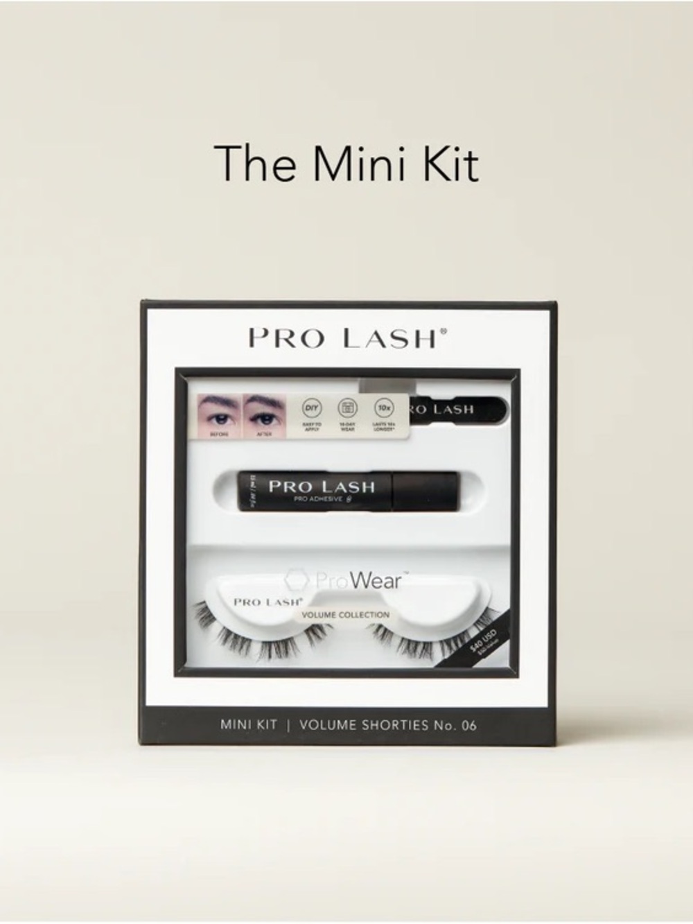Pro Lash Starter Kit Volume Shorties NO 6-Black Lashes & Tools